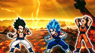 Gogeta OP (All Form) VS Vegito SSB V3 OP & Gohan TP in Jump Force Mugen