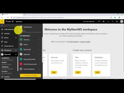 Microsoft Power BI Workspace new experience - YouTube