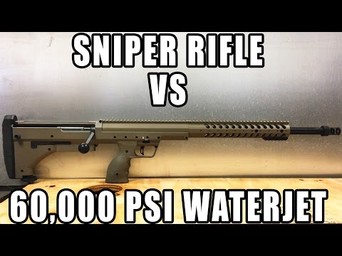 Desert Tech Sniper Rifle Cut In Half With 60,000 PSI Waterjet Cutter