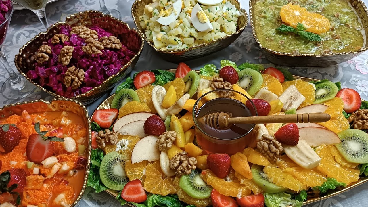 هادو لي ينفعوك في عيد الأضحى💯❤️💯: سلطات مغربية باردة🤩 منعشة💯ولذيذة😋مع اضافات وتقديم راقي❤️👑❤️