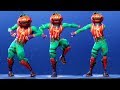 Fortnite TOMATOHEAD Performs All Dances - All SEASON 1-4 Dance Emotes