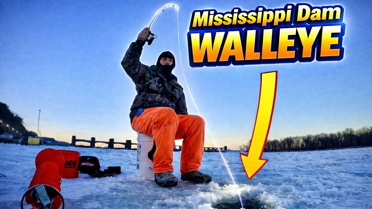 Жестоко низкие температуры, сильное течение и голодный речной судак!