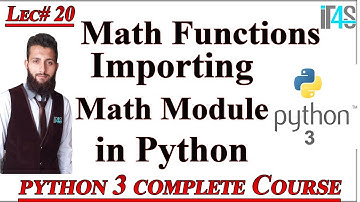 Python Tutorial in Urdu | Hindi | Math Functions in Python and Importing Math Module in Python