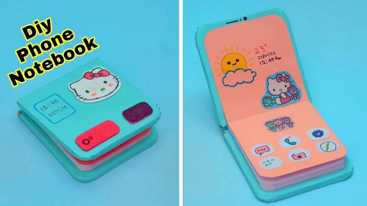 DIY Foldable phone notebook easy How to make Mini Phone notebook at