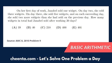 AMC 8 2015 Problem 9 | Basic Arithmetic | Problem Marathon | Cheenta North America