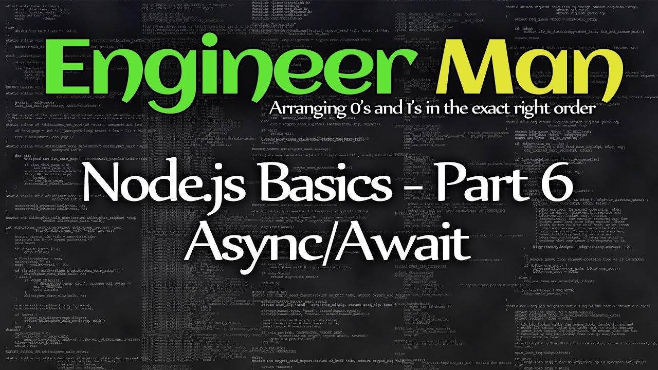 Async/Await - Node.Js Basics Part 6