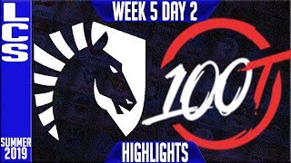 TL vs 100 Highlights | LCS Summer 2019 Week 5 Day 2 | Team Liquid vs 100 Thieves