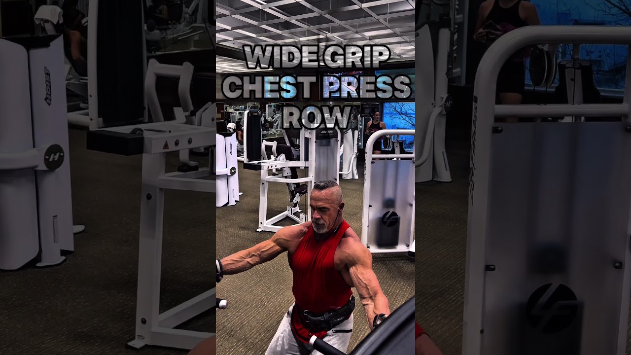 WIDE GRIP CHEST PRESS ROWS #BACK #workout #motivation #muscle #thinkoutofthebox