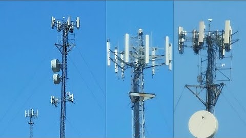 2 cell towers with white only beacons