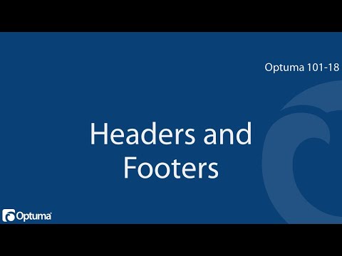 Headers and Footers