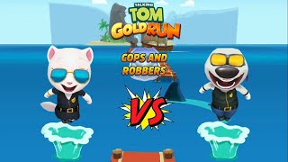 Talking Tom D Run - Agent Angela Vs Deputy Hank - Cops And Robbers Event