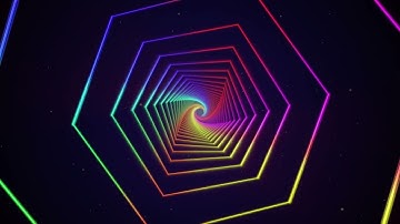 Colorful Hexagon Neon Background - VJ Loop