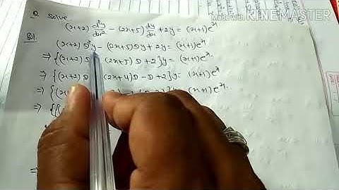 Bsc Part II Linear Differential Equation Of Second Order Solve by operations factors