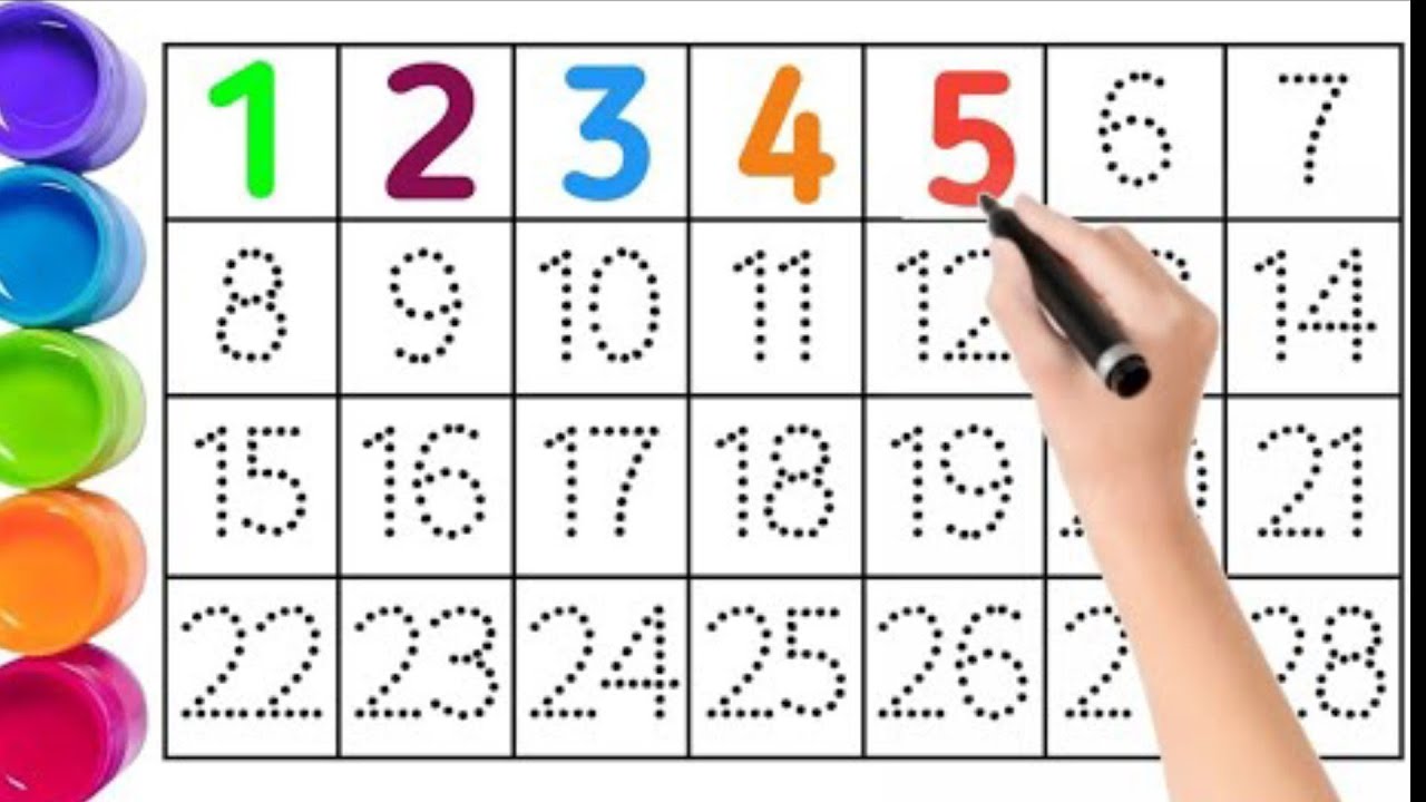 Numbers Tracing Worksheet 1 To 30 | Learn Counting 1 To 30 | kids ...