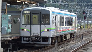 【4K】井原鉄道　普通列車IRT355形気動車　IRT355-04　清音駅発車