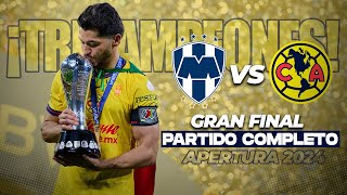 🏆🏆🏆 PARTIDO COMPLETO: Rayados vs América 🦅 | GRAN FINAL - Apertura 2024 Liga Mx | TUDN
