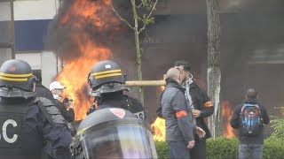 Contestation-anti-Macron et violences à Paris pour le 1er-Mai