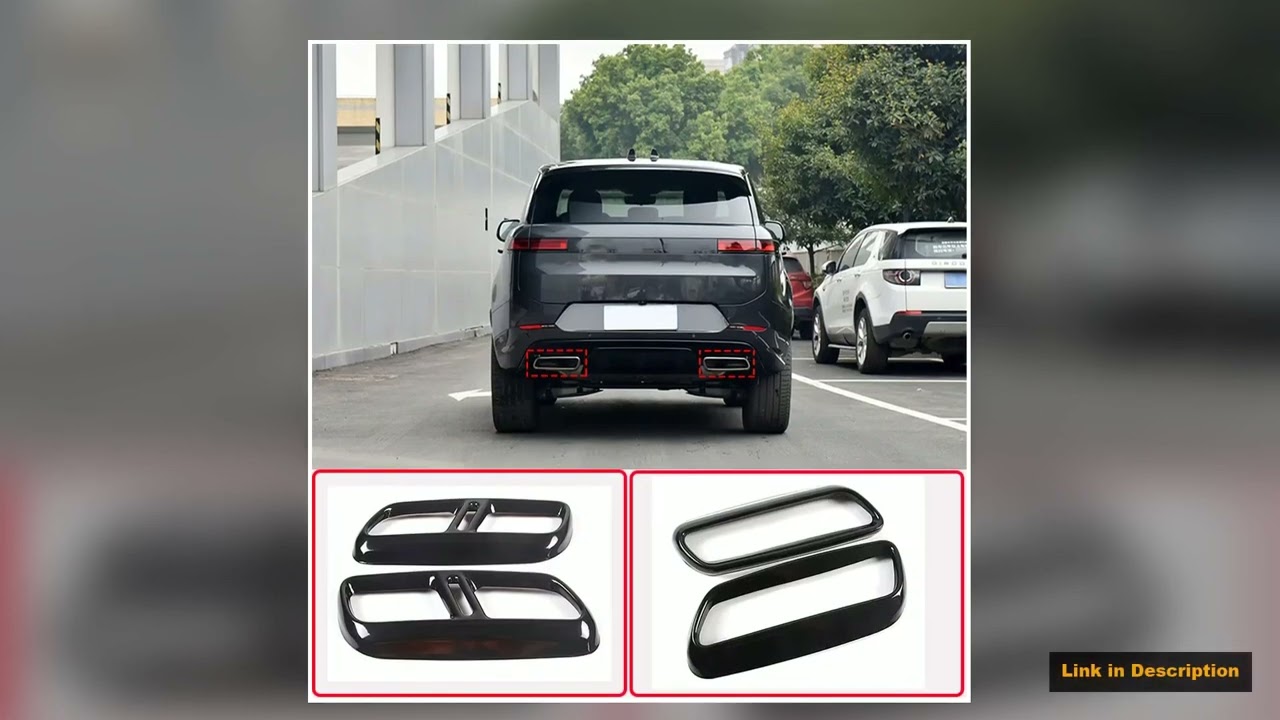 For Land Rover Range Rover Sport L461 2023 2024 Glossy Black Chrome Stainless Steel Car Exhaust