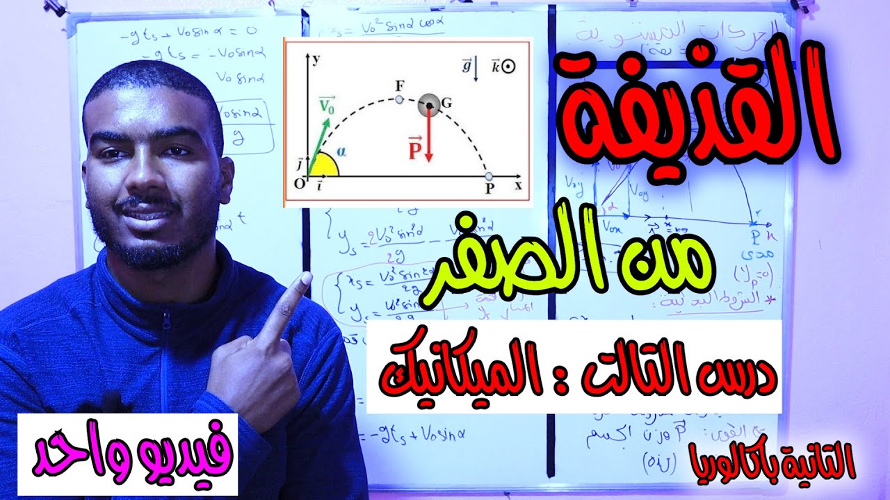 القذيفة في مجال تقالة منتضم