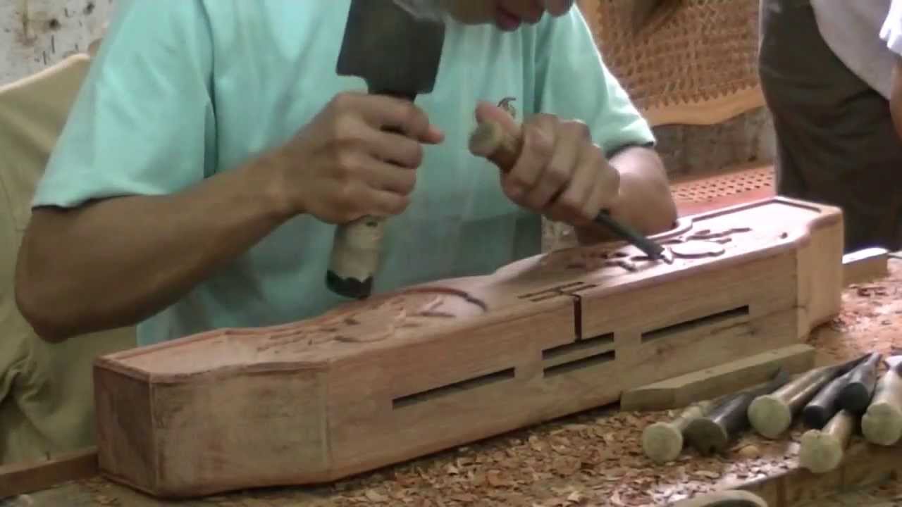 Chinese Carved Wood Furniture - YouTube