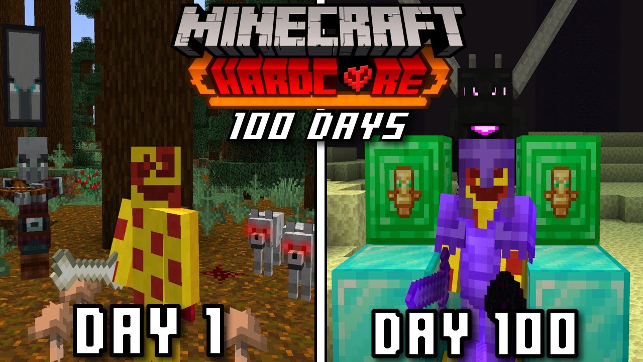 (Minecraft 100 Days) !چۆن بە 100 ڕۆژ هاڕدکۆری ماینکرافتم بەزاند