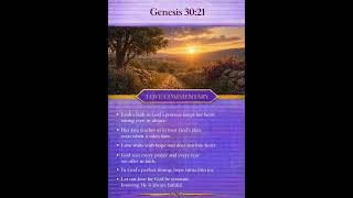 Genesis 30:21 Live Commentary #faith #angel #proverbs #christian #love