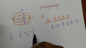 a piece of wire of resistance R is cut into five equal parts.These parts are then connected in paral