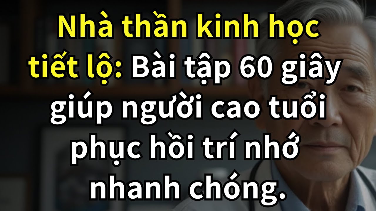 NHÀ THẦN KINH HỌC TIẾT LỘ: BÀI TẬP 60 GIÂY GIÚP NGƯỜI CAO TUỔI PHỤC HỒI TRÍ NHỚ
