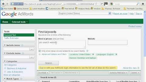 Using Free Keyword Tool to Find Domain Name