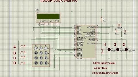 Door lock With Password Pic16f877A With Simulation Proteus 7(source code) Part-4