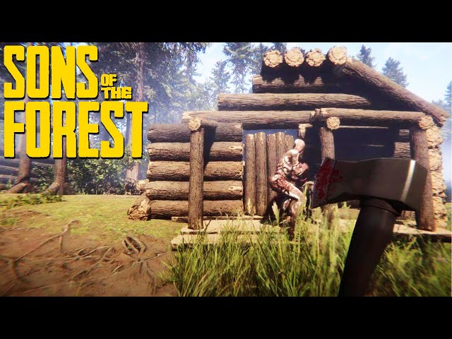 SONS OF THE FOREST - DAY 1 BASE  Base Building, Co-Op Survival & Brutal  Combat FIRST LOOK Gameplay 