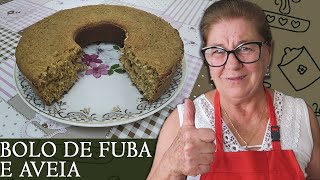 COMO FAZER BOLO DE FUBA E AVEIA COM AÇUCAR MASCAVO, BAIXA CALORIA,FÁCIL/RAPIDO| Delícias da Vandinha