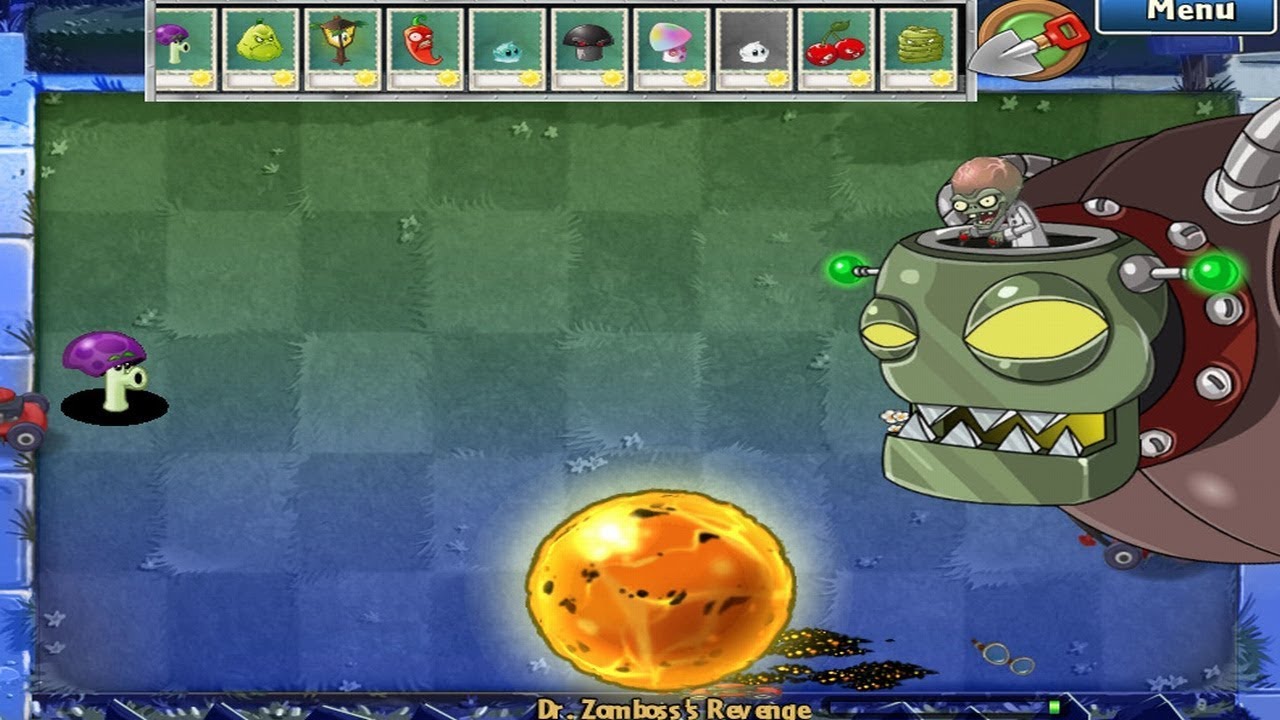 PLANTS VS ZOMBIES 1 SCAREDY-SHROOM VS 1 DR. ZOMBOSS`S - YouTube