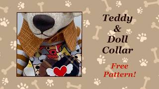 Teddy and Doll Collar ||  FREE PATTERN! || Full step by step Video Tutorial