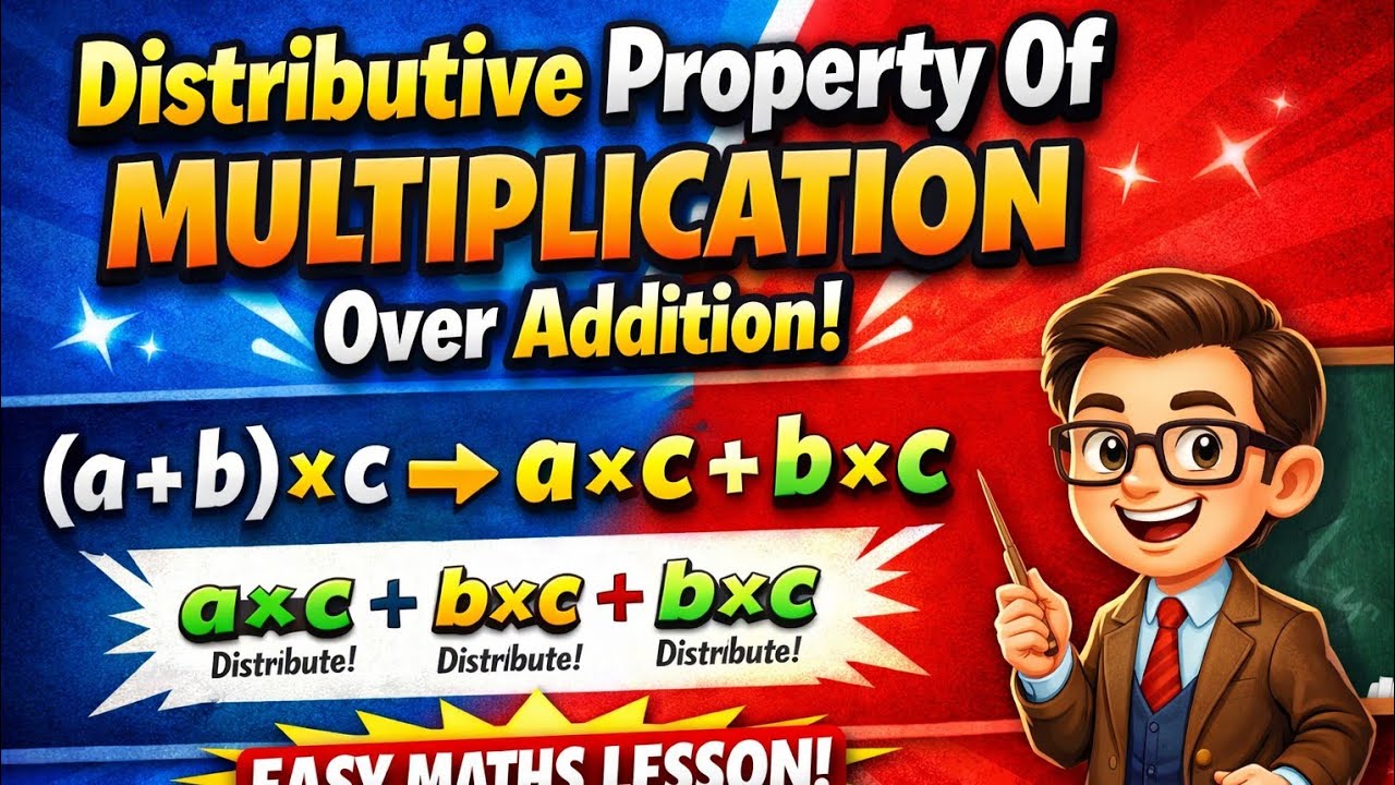 Distributive Property of Multiplication Over Addition | Easy Math ...