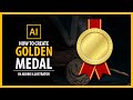 How to Create Golden Medal in Adobe Illustrator - Vector Tutorial