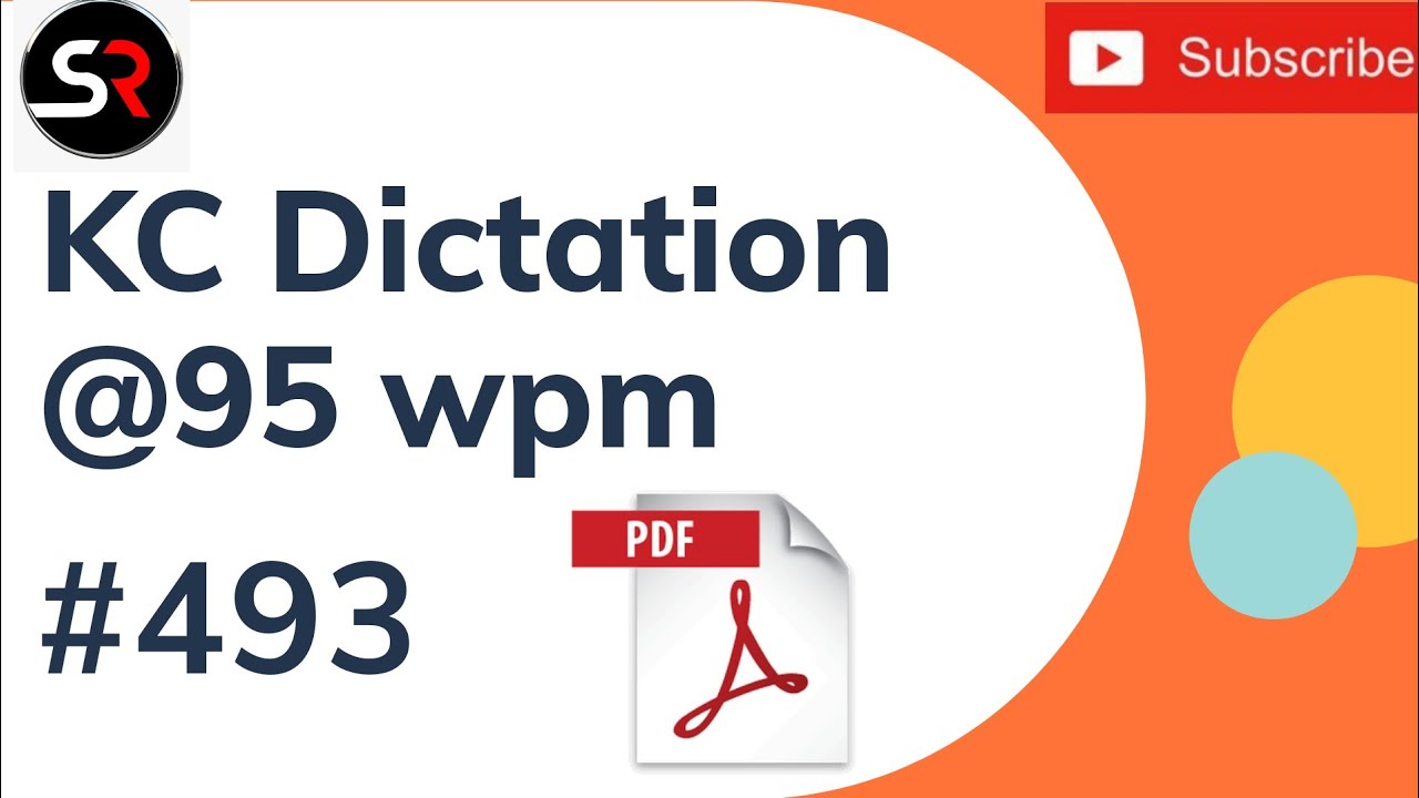 Transcription No. 493 | Kailash Chandra Shorthand Dictation | Shorthand Rangers