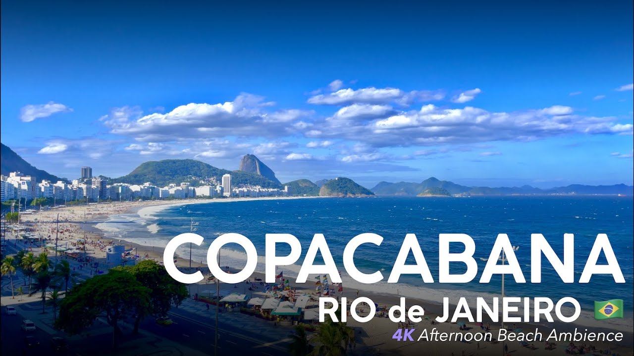 COPACABANA Rooftop Ambience 🇧🇷 Rio de Janeiro, Brazil【4K Relaxing Video】Incredible View