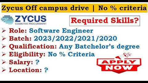 🔥Zycus is hiring 2023/22/21/20 batch | No % criteria | Required skills? | Selection Process?