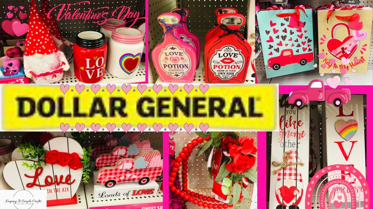 DOLLAR GENERAL VALENTINE’S DAY 2023 WITH ME ️CRAFTS DIYS GNOMES