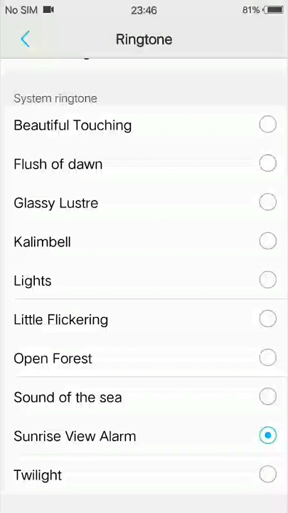 sunrise view alarm vivo v5/y67