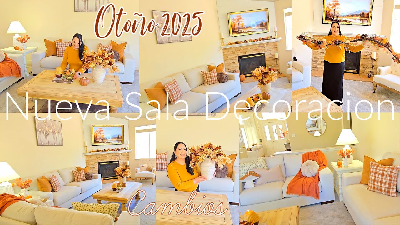 DECORACIÓN de MI NUEVA SALA PARA OTOÑO Y DIY || DECORA CONMIGO TRANSFORMACIÓN DE MI SALA