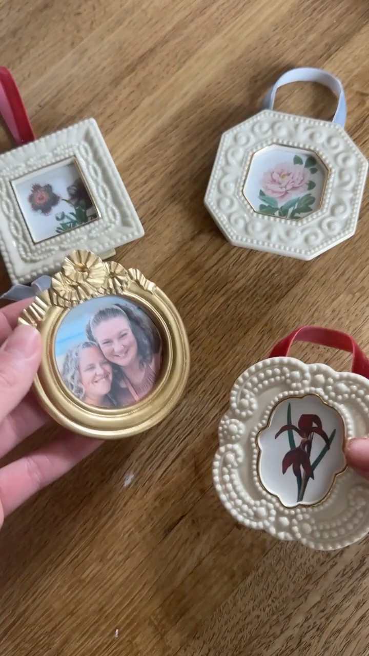 Thrift Flip Mini Frames Into Personalized Ornaments for Your Tree