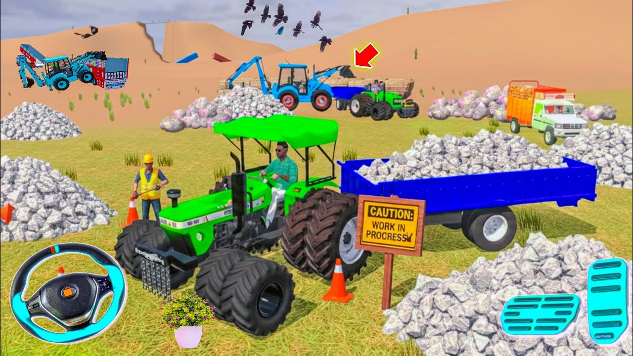 🔴Drive JCB and Uploading 🪨🏗Stone From Dumper🌋 Truck in Game 