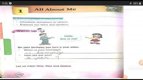 L-1 All About Me (Revision)  Class-1 (EVS)