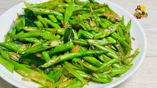 බෝංචි කොළ පාටට උයන්න රහස් ඕනේ නෑ මේ පොඩි දේවල් ටික කරා නම් හරි  Green Beans Curry | Bonchi Curry