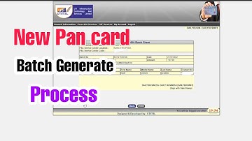 UTI PSA New PAN card batch generate process Episode 5