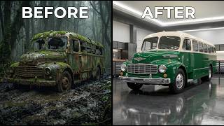 Full Restoration of a Classic Bus | ASMR Workshop Sounds 🤩 Full Restoration of a Classic Bus | ASMR Workshop Sounds 🤩