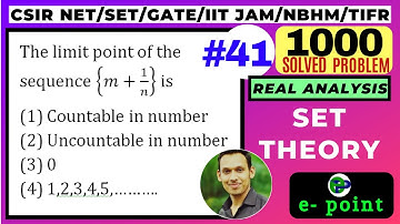 Question 41 | Limit point of a sequence - Sequence | Real Analysis | CSIR NET | GATE | IIT JAM