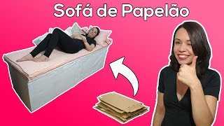 DIY SofÃ¡ cama de PAPELÃƒO | Polly PeÃ§anha